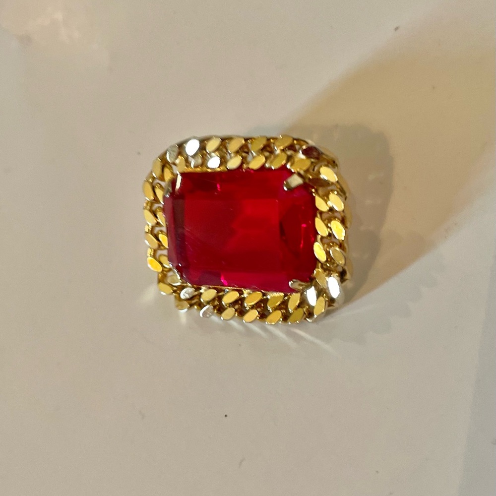 3/$20Elegant Red and Gold Women's Brooch